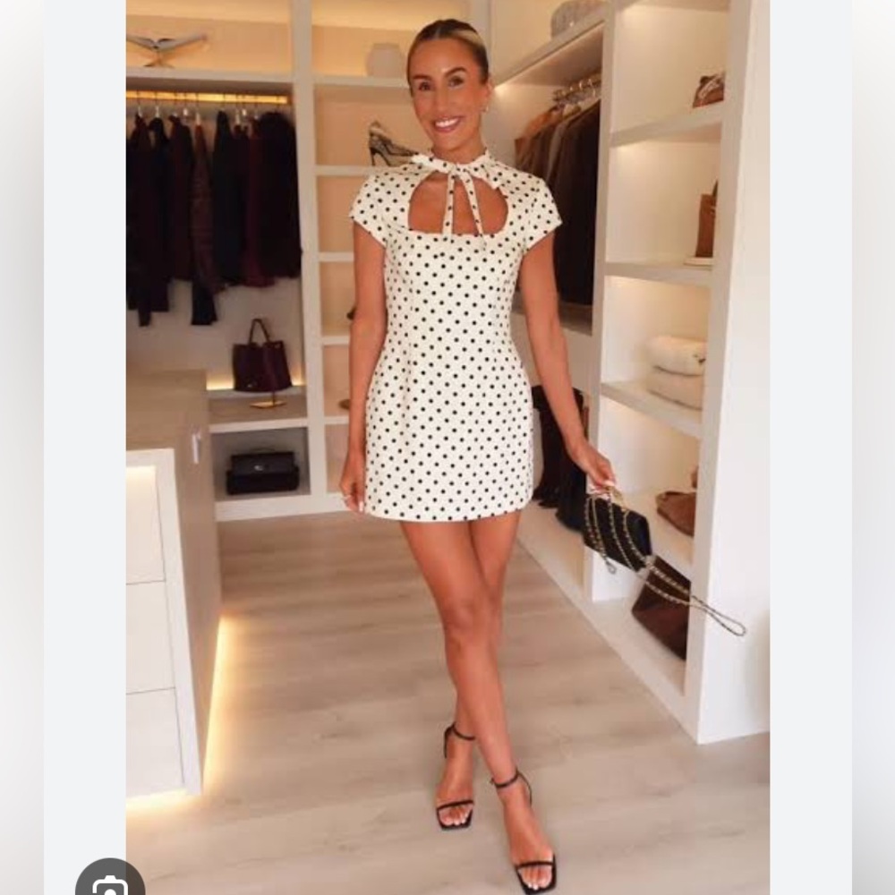 ZARA POLKA DOT TIE DRESS